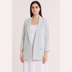 All Saints Aleida Lightweight tri open blazer in light green sz 6